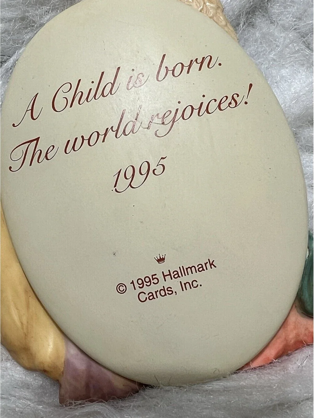 Hallmark Christmas Nativity Ornament “A Child Is Born The World Rejoices” 1995